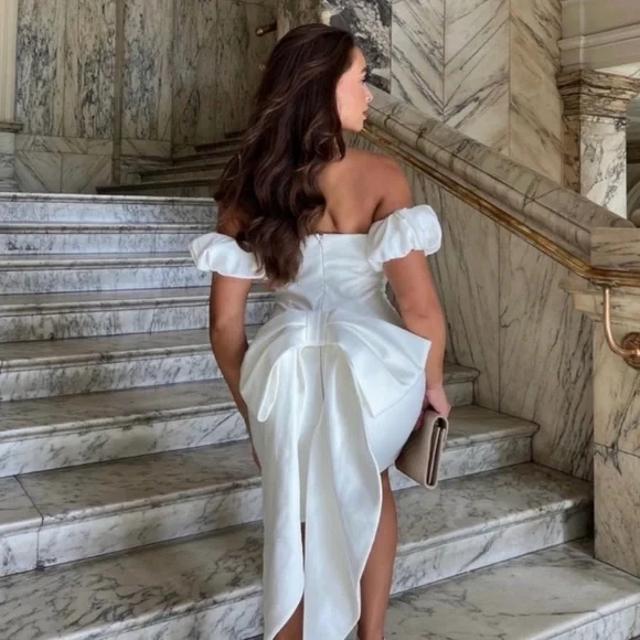 NADINE MERABI White Mini Dress - Picture 3 of 16